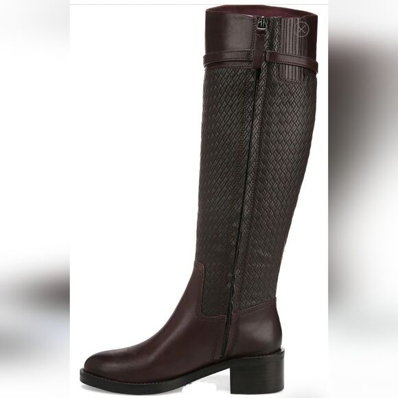 New Franco Sarto Colt Knee High riding Boot leather tall dark brown size 6.5 - Picture 4 of 10